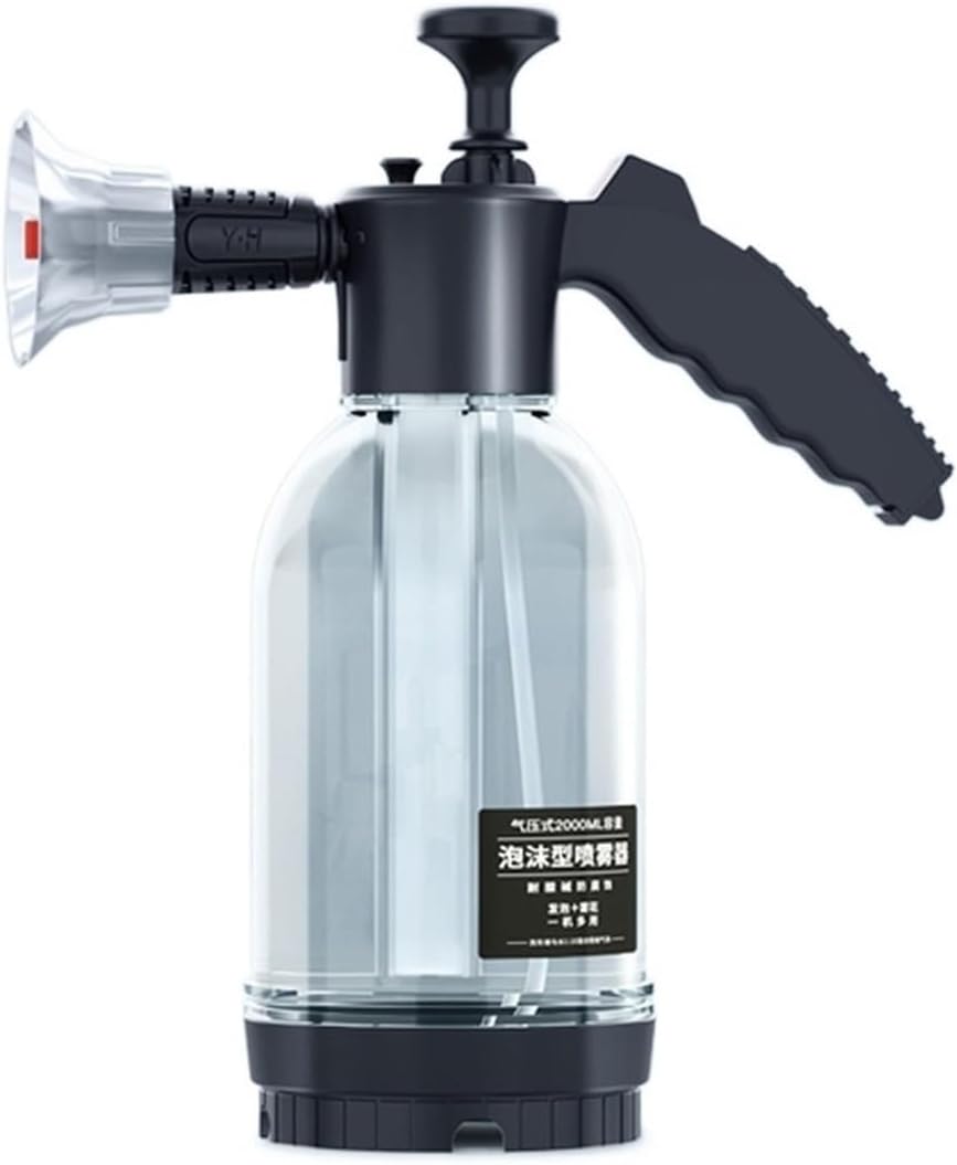 SSIMOO Snow Foam Foam Nozzle Hand Pump Foam Sprayer Car Wash Spray Bottle Car Window Cleaning Compatible with Car Home Washing Foam Cannon(Black)
