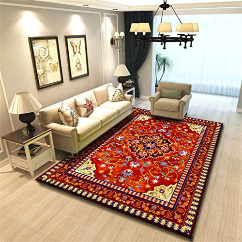 Tapis décoration intérieure maison rouge 60x90cm style chinois - 2