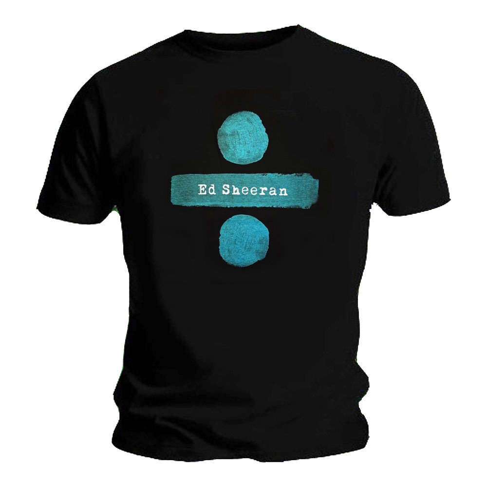 Ed Sheeran Official T Shirt Album Cover Divide Logo Black XXL