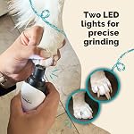 LuckyTail - Dog Nail Grinder - Small & Large Dogs - Silent Operation (30 - 50 dB) - Powerful 2-Speed Motor (8,000 & 10,000 RPM) - LED Light - Rechargeable - Pet Grooming Kit - Dog Nail Trimmers