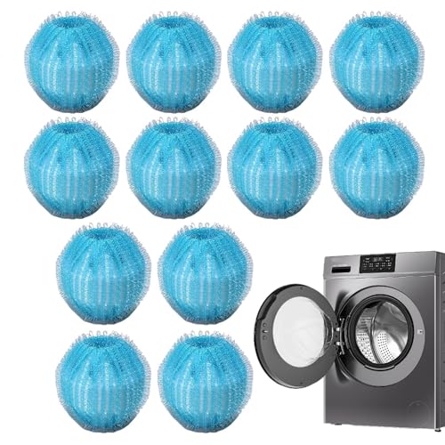 ヘアリムーバー洗浄ボール、ペットヘアドライヤーボール,乾燥機用のランドリーボールヘアキャッチャー | 旅行、ホテル、アパートのためのクリエイティブ12xホームワッシャーツールリントキャッチャー