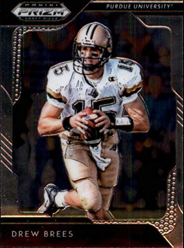 2019 Prizm Draft Picks Football #34 Drew Brees Purdue Boilermakers Official Collegiate Panini Football Trading Card
