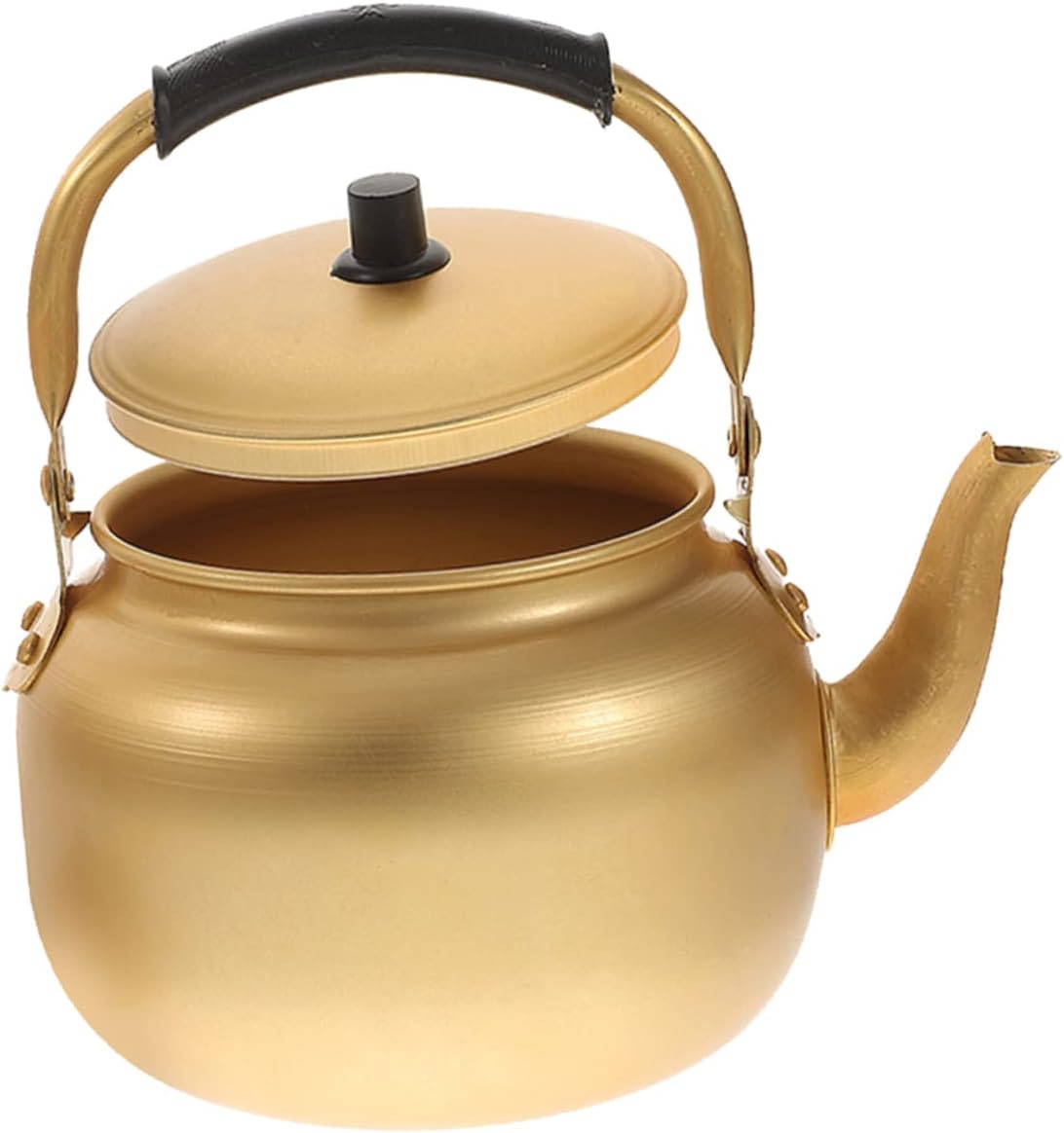 Aluminum Water Kettle 1L Korean Style Stovetop Water Boiling Pot with Anti-Scald Handle for Efficient Tea Coffee and Soup Heating