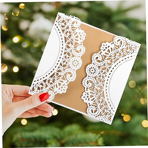 Amosfun 10 Pçs Convites De Casamento Porta-Convite Convite De Noiva Cartões De Convite De Festa De C