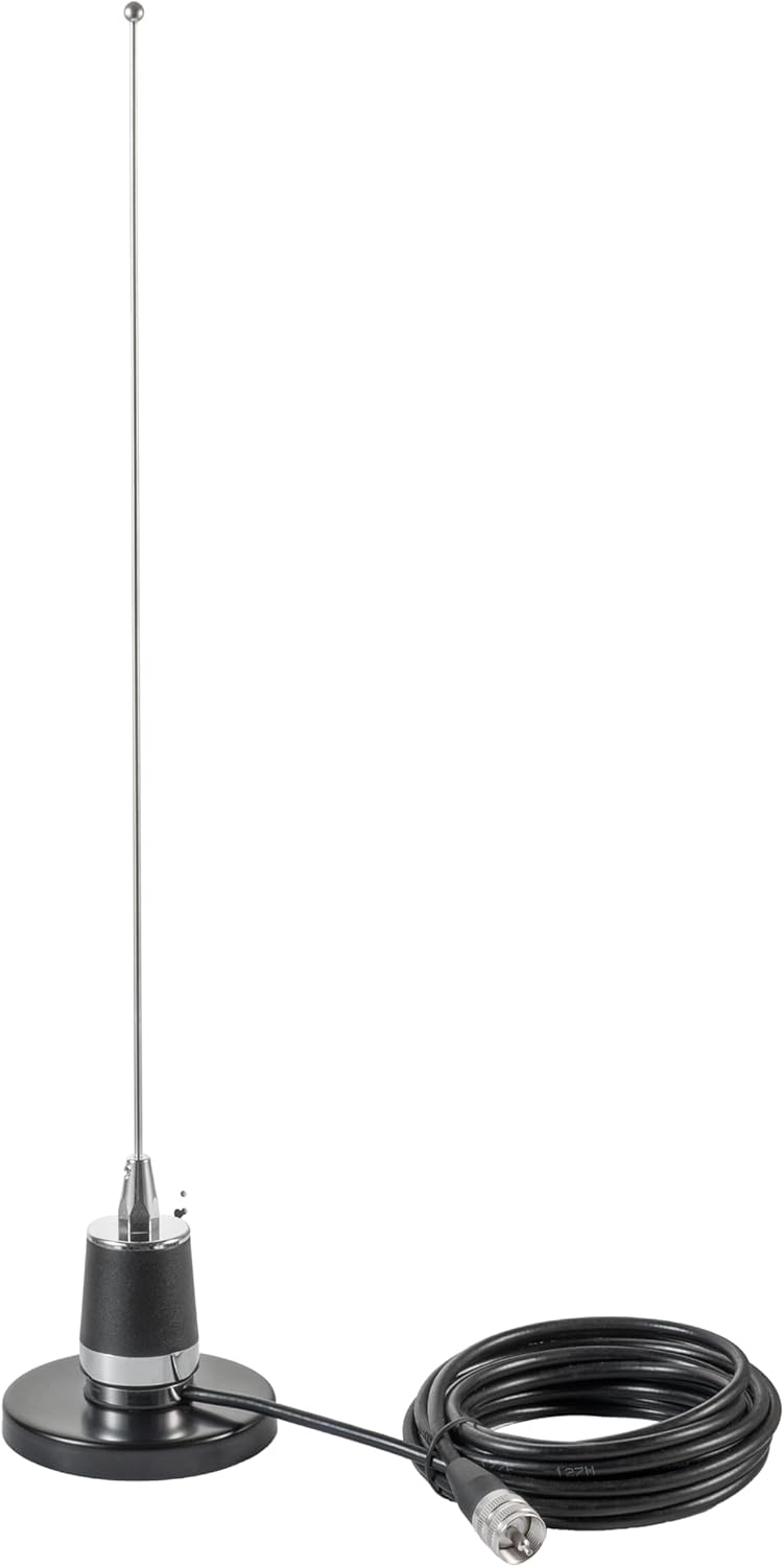 2 Meter & 70cm UHF VHF Dual Band 144/430MHz NMO Magnetic Base Mount Antenna with 16.5 FT UHF PL259 Male Plug Kit for Trunk Vehicle Car Mobile Radio Transceiver Two Way Radio, Eifagur