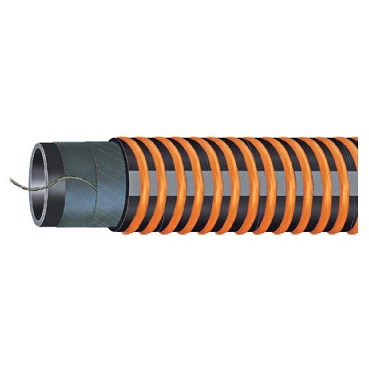 Parker Hannifin SP2044000 Black Nitrile LightNBright Plus, Corrugated Petroleum Drop Hose