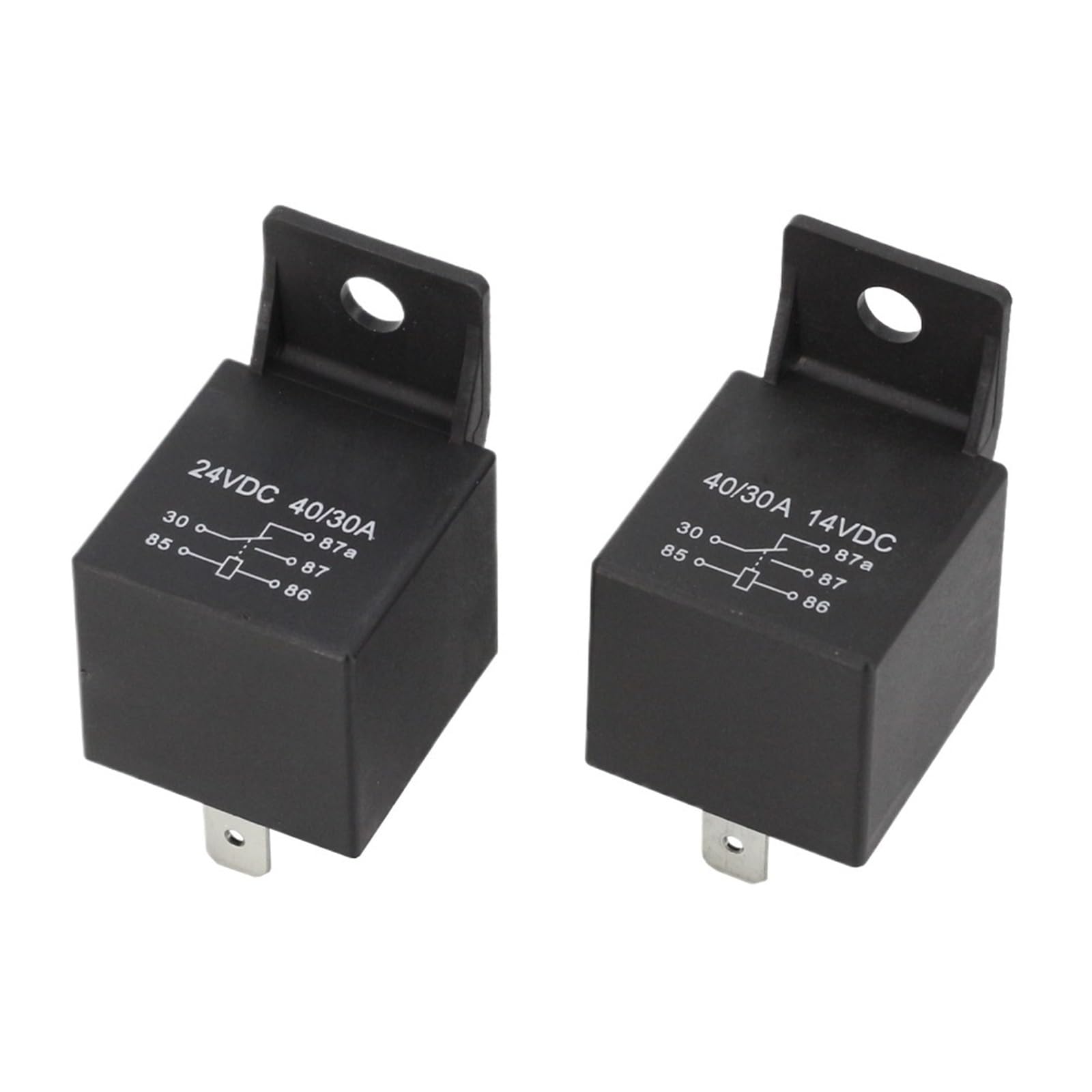 Relais 24V 5 broches 30A avec câbles et bornes pour circuit automobile - 4
