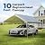 VIVOHOME 10x20ft Carport Replacement Canopy Cover, 180G Waterproof & UV Protected Tarp with 40 Elastic Buckles Suit for Garage Shelter, Frame is Not Included