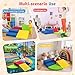 Large Climbing Toys for Toddlers,Foam Climbing Blocks for Toddlers,Baby Soft Foam Blocks for Climbing,4-Piece Soft Play Set,Jungle Gym Indoor for Toddler 1-3 Develop,Color Coordination,Motor skills