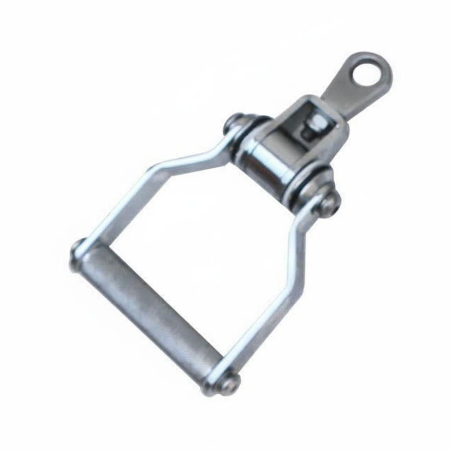 Electroplated Cable Machine Handle Removable Strength Training Handle Silver Finish Sports Accessory, D-Handle-picture-28