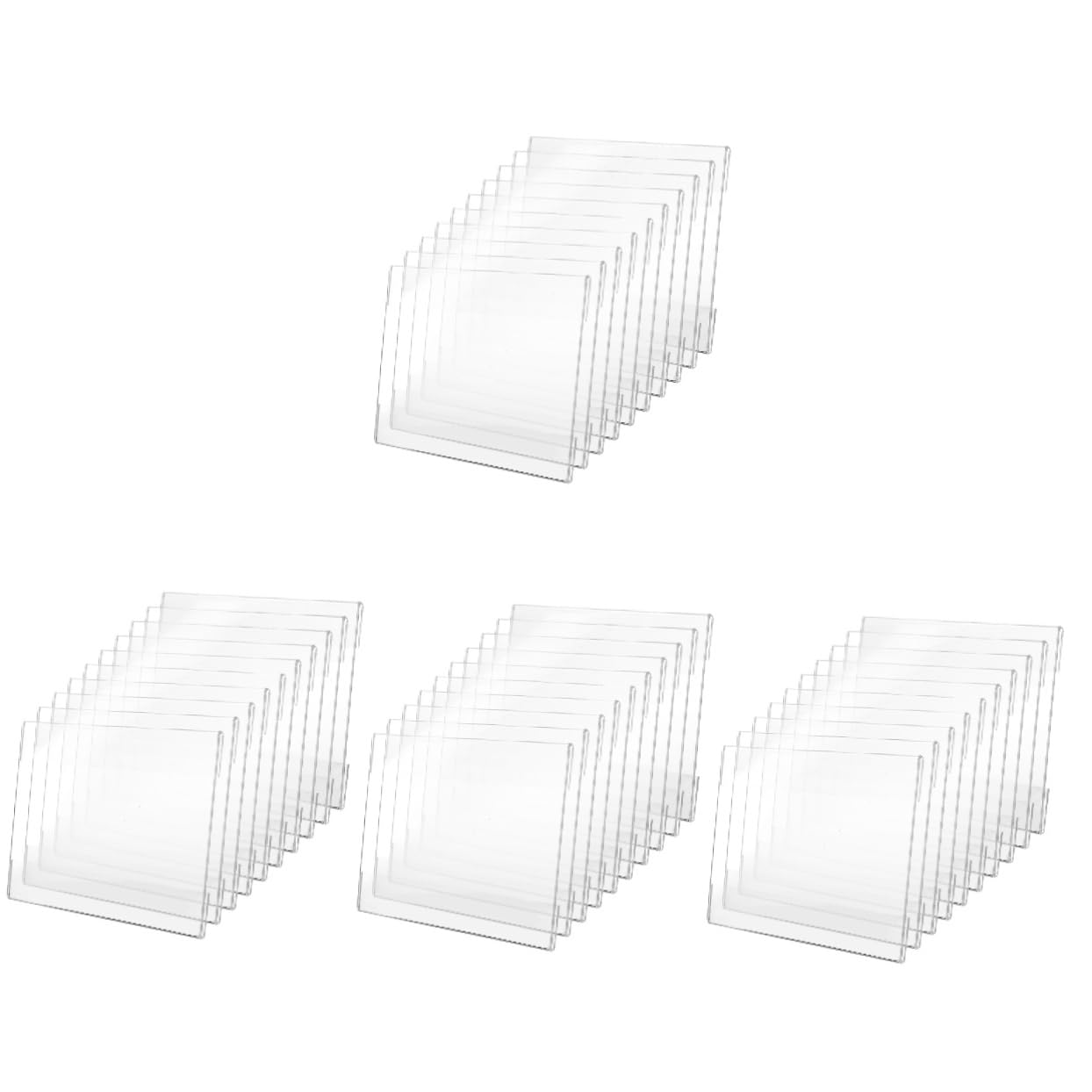 4 Set Supporto Per Cartellini Dei Prezzi Trasparenti Cavalletti Per Cartellini Espositivi Etichetta Del Mercato Giradischi Espositore Per Carte Adesivi Supporti Per 10 pezzi*4
