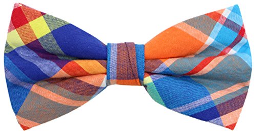 OCIA Men's Pre-Tied Bow Tie Adjustable Tuxedo Bowtie for Wedding Party Orange Blue Yellow