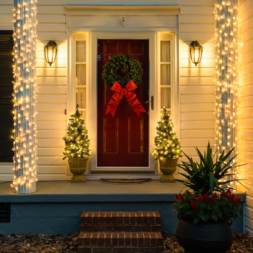 XmasBokeh Extra Long Fairy Lights 30m 300 LED Warm White String Lights Plug in Mains Powered Timer Memory 8 Modes Indoor Outdoor Decor for Christmas Tree Outside - Image 4