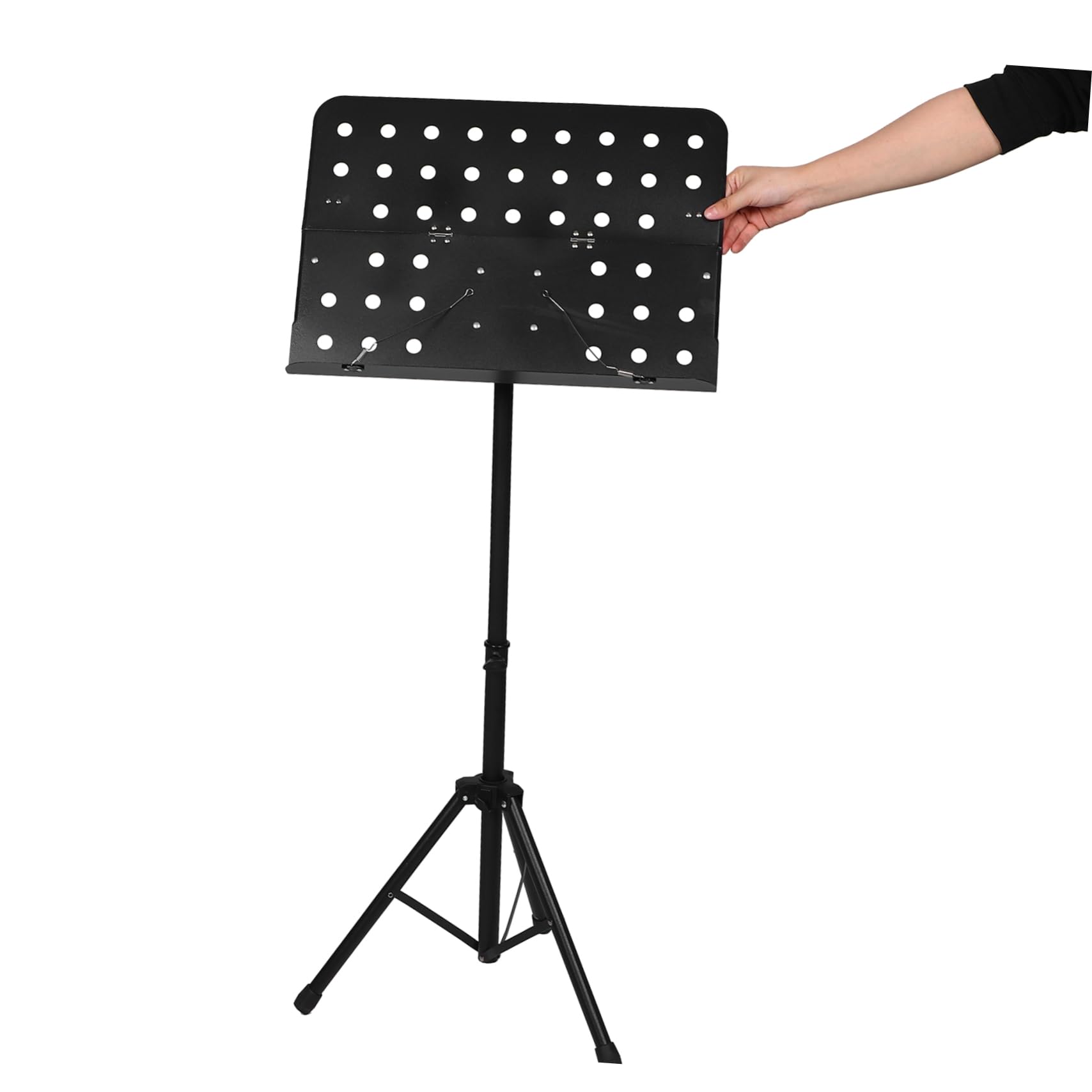 Atril para Partituras Plegable Portátil Negro con Altura Ajustable | Plástico E Hierro, para Piano E Instrumentos, Uso en Viajes y Práctica, Imagen Profesional