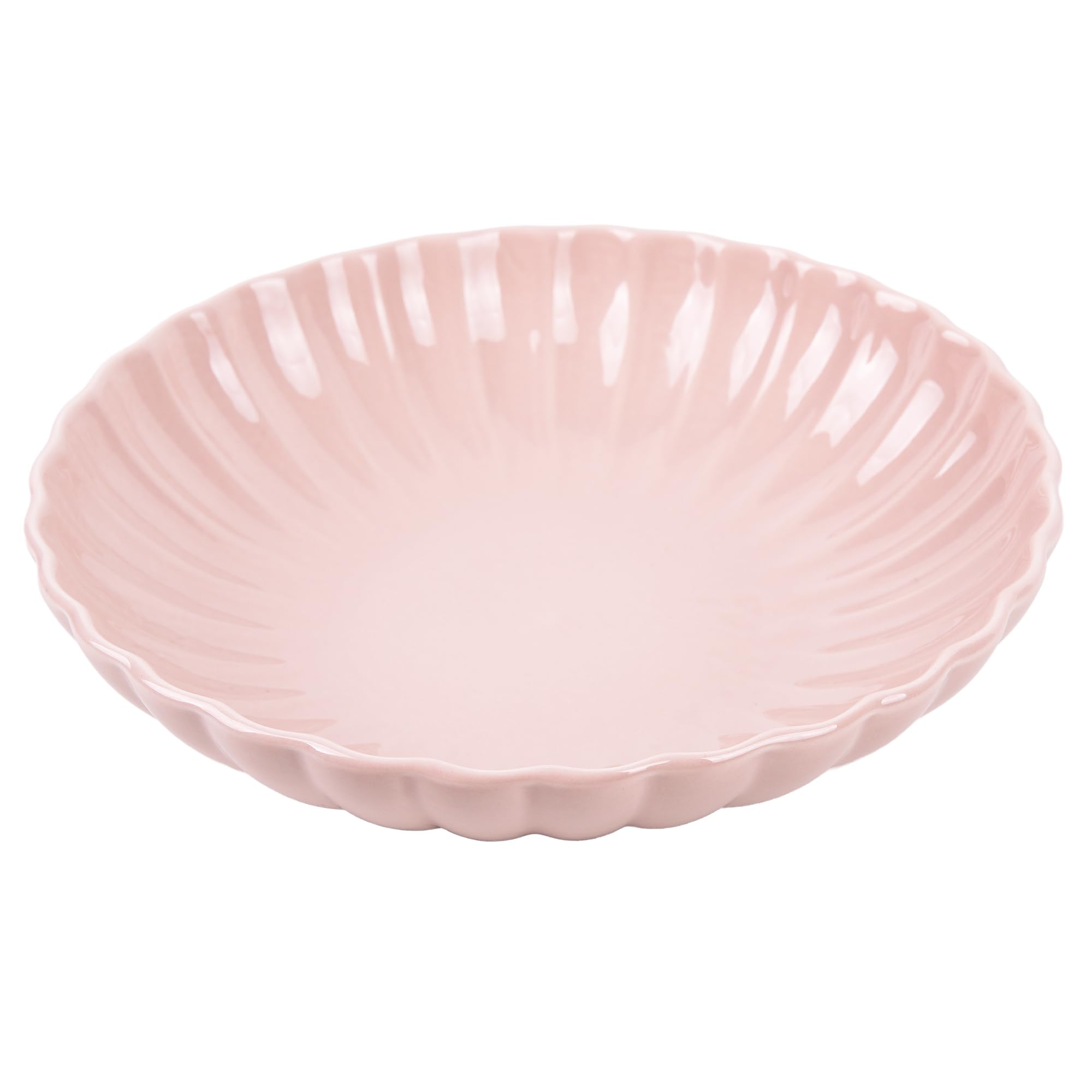 Cofan Naczynia z porcelany emaliowanej w kolorze nude różowym, 16-częściowy, tłoczony, nadaje się do zmywarki, kuchenki mikrofalowej i piekarnika