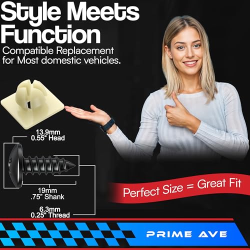 image for PRIME AVE Black Oxide Stainless Steel License Plate Screws with Nylon 