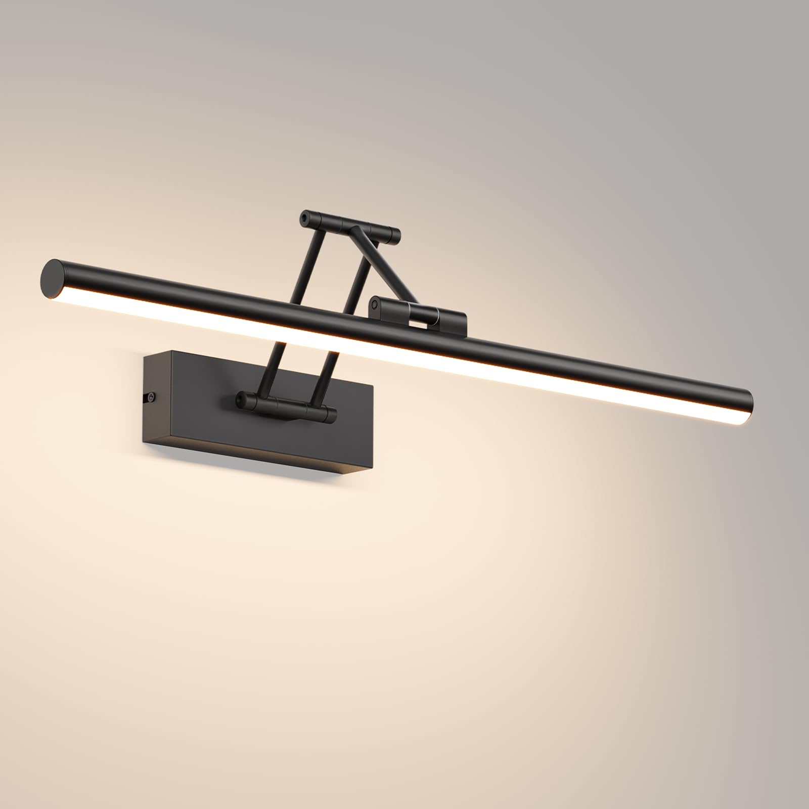 Klighten Lampa lustrzana LED łazienkowa 50 cm, obrotowe lampy lustrzane do łazienki IP44, oświetlenie lustra łazienkowego 16 W 1200 lm, oświetlenie lustra łazienkowego LED