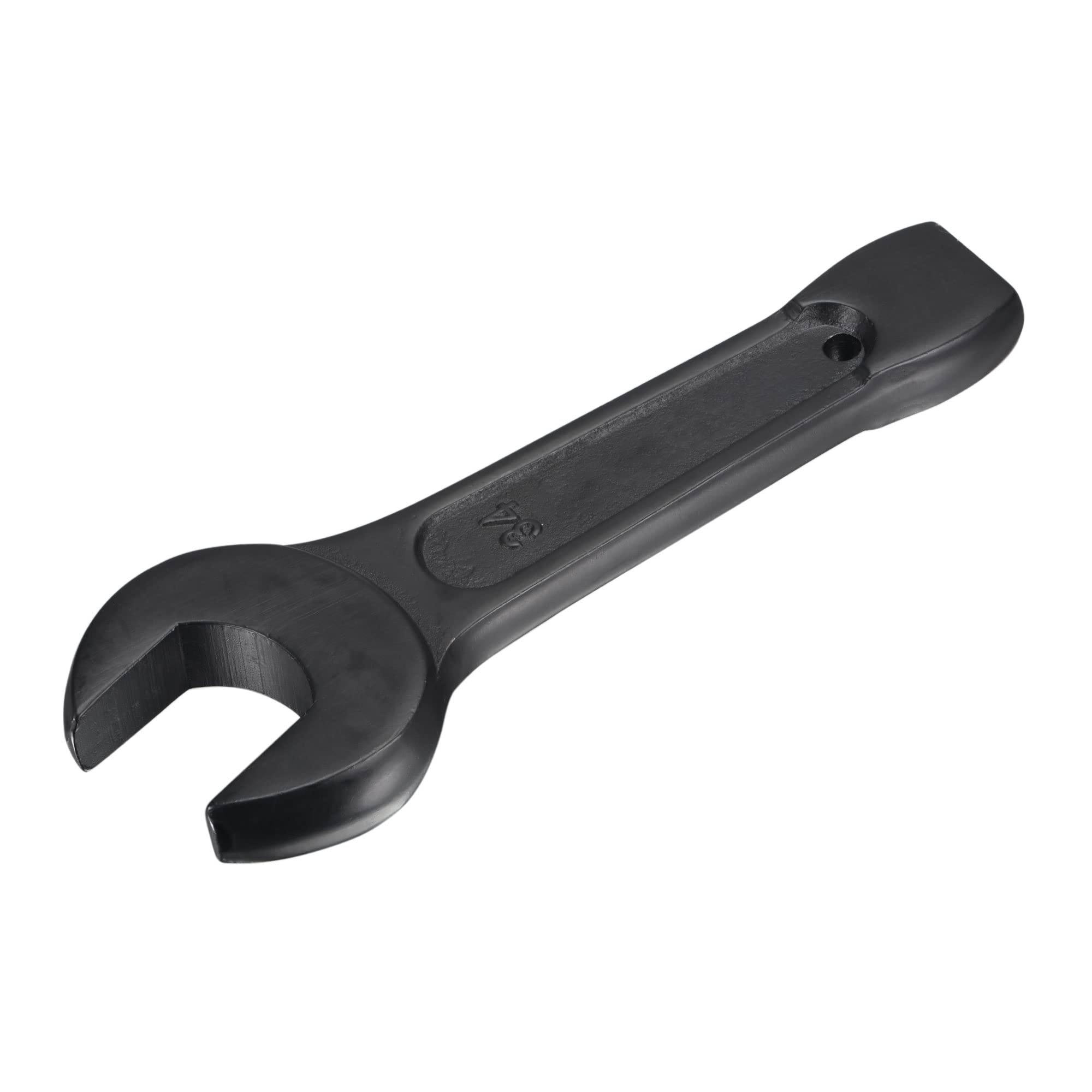 sourcing map 34mm Open End Striking Wrench, High Tensile Steel Single Head Spanner Hand Tool