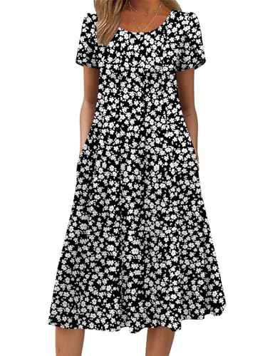 Zeagoo Plus Size Fit and Flare Midi Dress for...