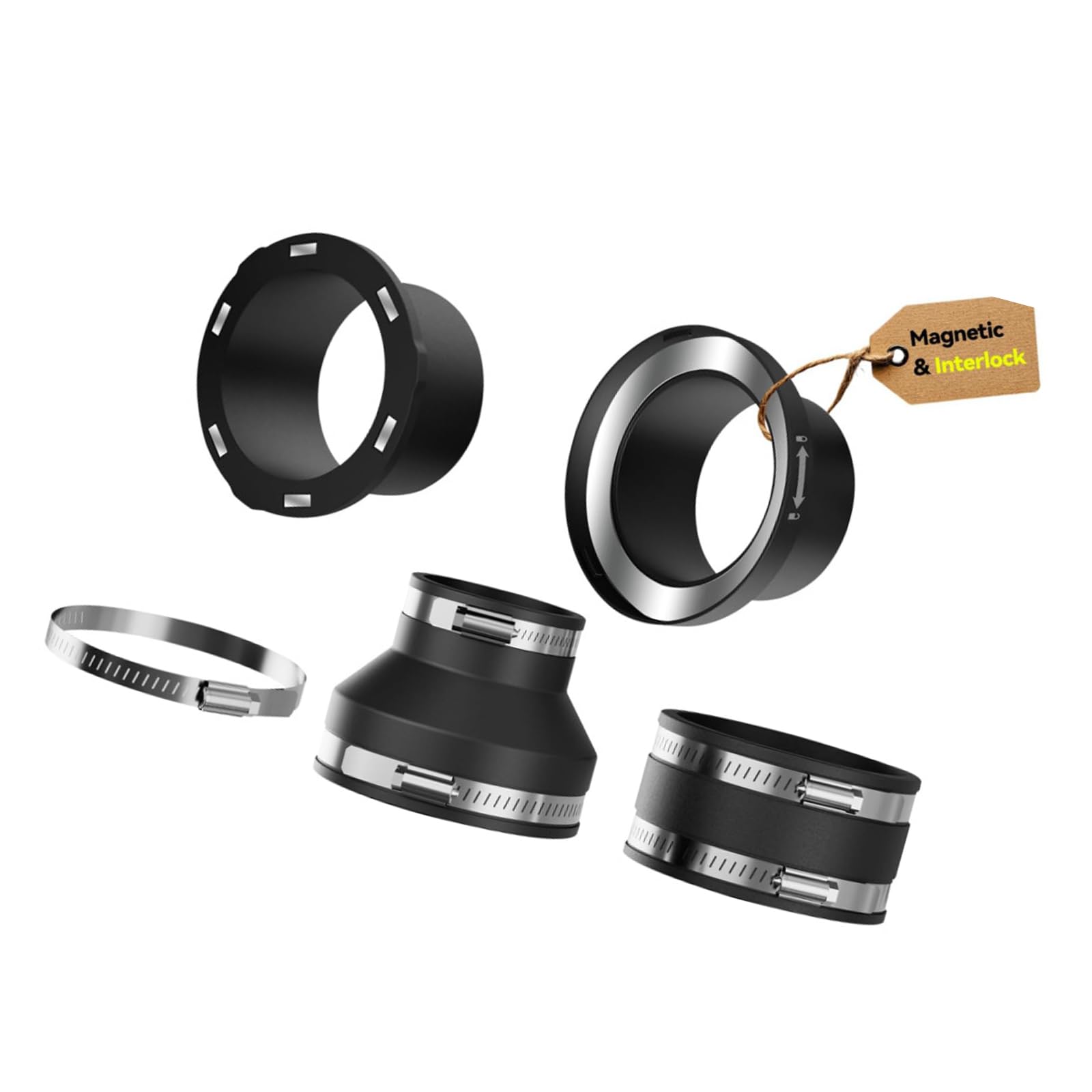 Flexible 4 Inch Management Adapter Tight Fastener for Various Tools Vacuum Adapter