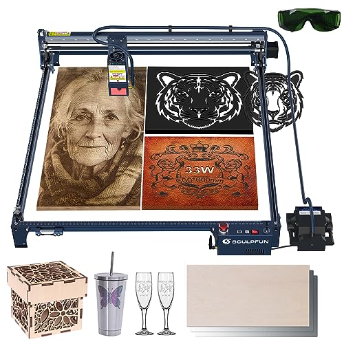 Sculpfun S30 Ultra 33w Cortador Láser Grabador Láser 600 600 Mm Área De Trabajo Grande, Corte De Grabado De Riel Deslizante Industrial De Alta Precisión De 0.005 Mm, Asistencia De Aire Automática Sculpfun S30 Ultra 33w Cortador Láser Grabador Láser 600 600 Mm Área De Trabajo Grande, Corte De Grabado De Riel Deslizante Industrial De Alta Precisión De 0.005 Mm, Asistencia De Aire Automática