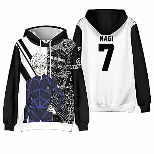 Charous Anime Blue Lock Cosplay NAGI SEISHIRO Sudadera con Capucha,Impresión 3D Sudadera para Manga Cosplay o Regalo | Ya disponible en tu tienda friki favorita! En mundofriki.es!