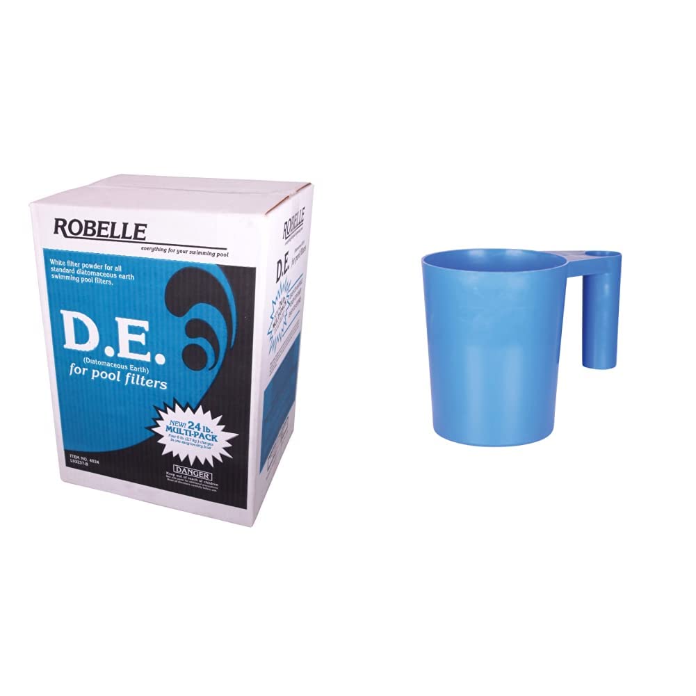 Robelle 4024 D.E./Diatomaceous Earth Powder for Swimming Pools, 24-Pound & Blue Devil D.E. Scoop
