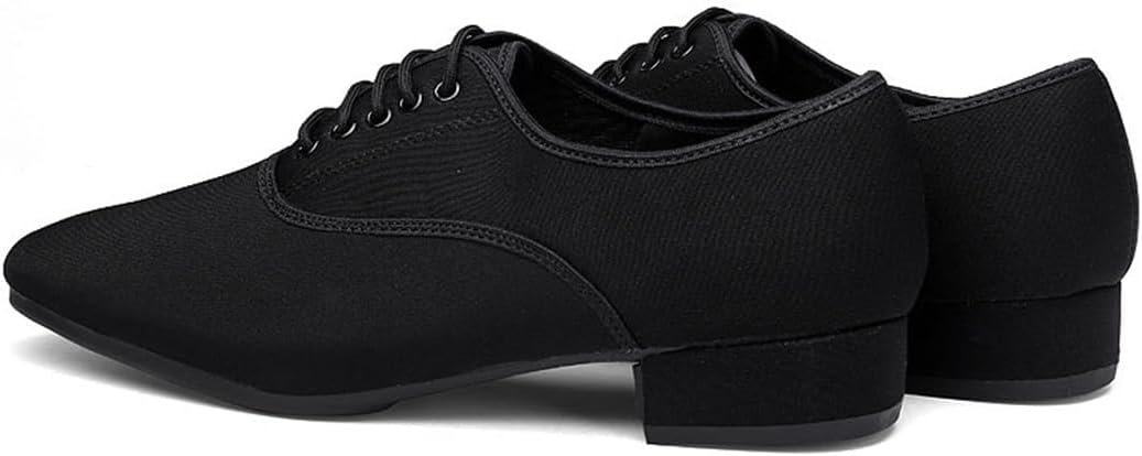 Ballroom Dance Shoes for Men, 2.5Cm Heel Dancing Shoe Latin Performance Practice Dance Shoes Canvas Dance Sneaker