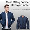 LE11 Men’s Army Pilot Biker Bomber Jacket – Military Security Doorman Flight Outdoor Casual Warm Thickened Winter Vintage Cargo Pockets Long Sleeve Zip-Up Pocket Harrington Coat (Navy, 3XL) #2