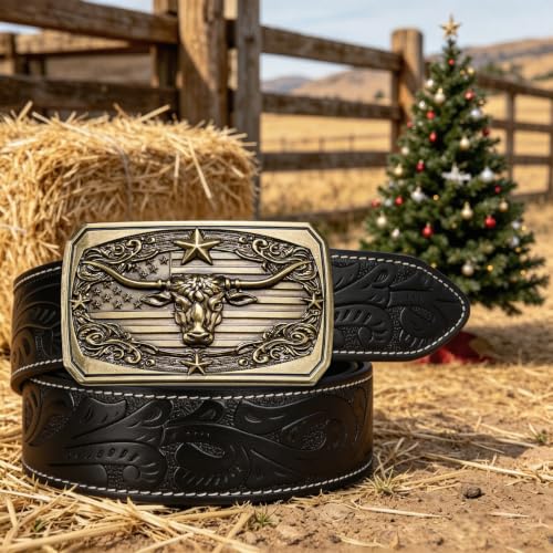 Image of Dubulle Mens Ratchet Belt Gold Click Buckle Adjustable Leather Belts