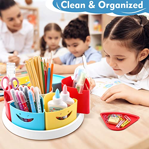 Mecids LS001 Art Supply Storage And Organizer - 360° Spinning Pen Holder And Pencil/Marker Organizer Caddy For Desk For Office, Classroom - Kids Craft Supplies Organization And Storage thumb #4