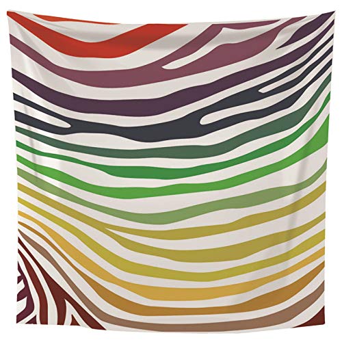 Tapiz de pared para salón con rayas de colores, dale vida a tu zona de lectura, 150x130 cm 5