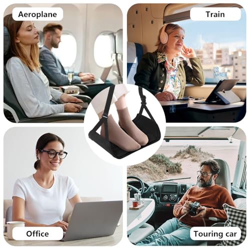 Airplane Foot Hammock Rest with Support Plates, Memory Cotton Filling, Leg Support for Long Flights - Cosy Home Interiors Airplane Foot Hammock Rest with Support Plates, Memory Cotton Filling, Leg Support for Long Flights - Image 5