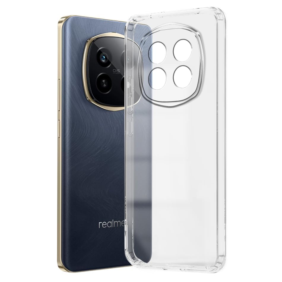Image of COVERBLACK Soft Rubber Back Cover Compatible Model for Realme P2Pro - RMX3987 - Transparent