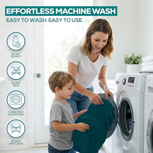 Image of Utopia Bedding Premium 100% Waterproof Pillow Protectors with Zipper Queen Size (Set of 2), Bed Bug and Dust Mite Proof Zippered Pillow Covers, Pillow Encasement Cases, Teal