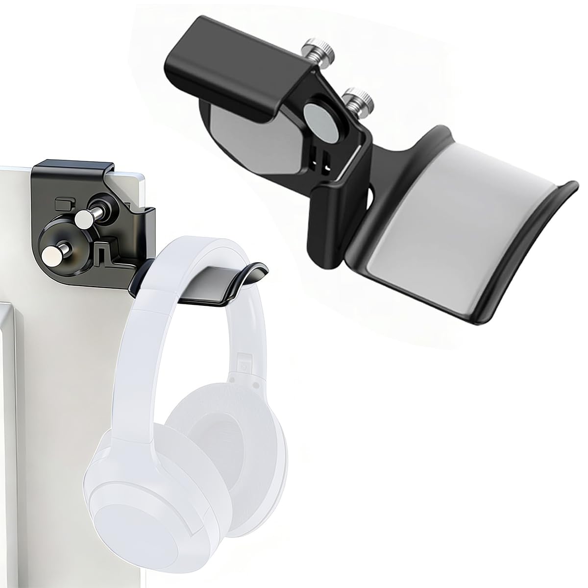 ZORBES® Right Corner Headset Mount for Display Corner, Hanging Headphone Holder with Secure Support for PC, Monitor & Gaming Setup-image-33