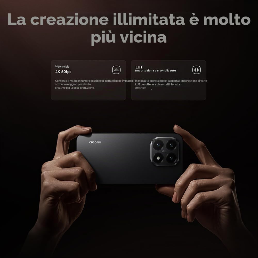 XIAOMI 15T Smartphone 12GB + 512GB Leica Summilux Optical Lens 6.83" 120Hz Eye-Care Display MediaTek Dimensity 8400-Ultra 67W Hyper Charge Long Lasting 5500mAh Batteria (Black)