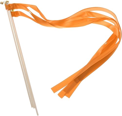 Vista 6 de MECCANIXITY 15 palitos de cinta de boda para fiesta de boda, serpentinas para boda, fiesta, celebración, amarillo