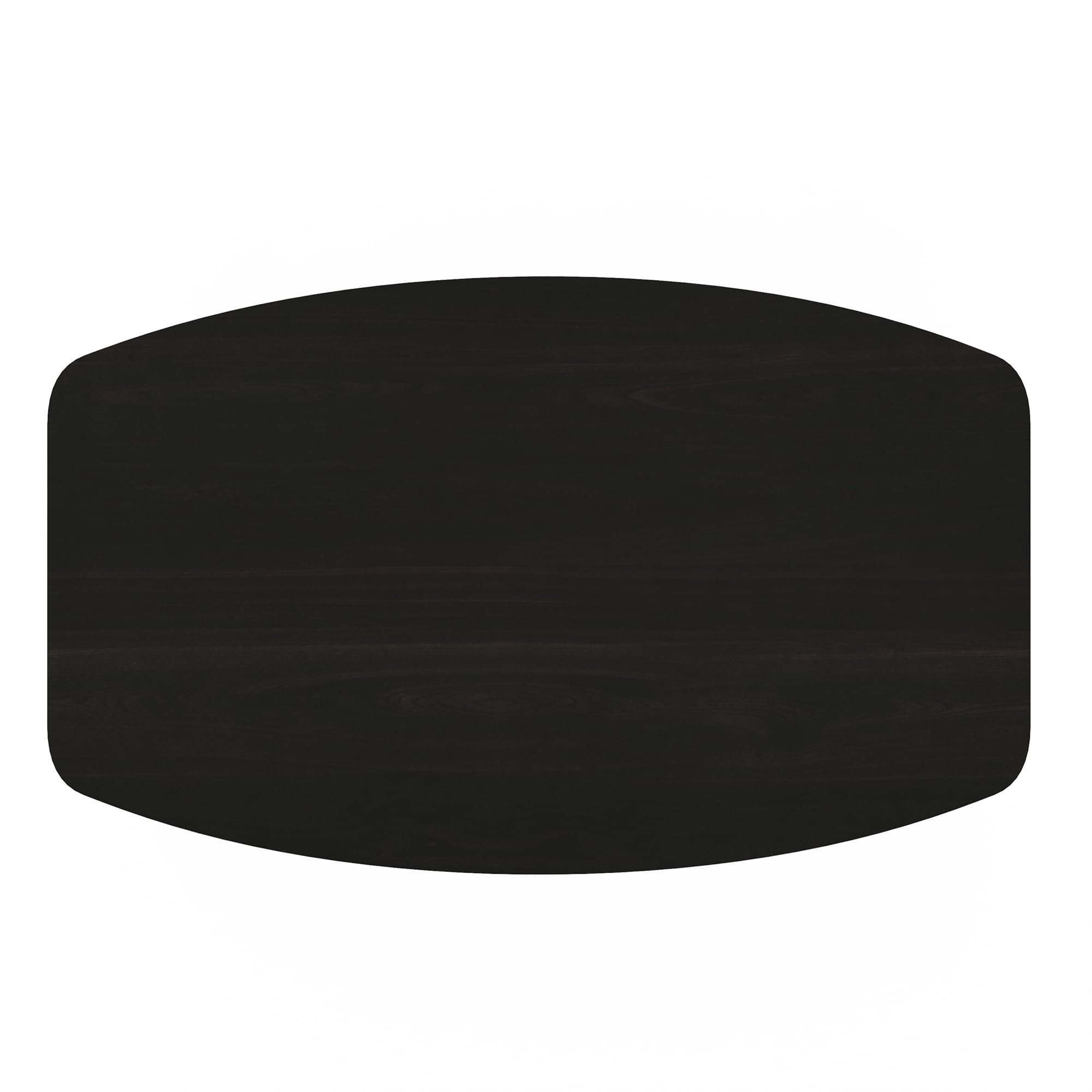 Furinno Simple Design Mesa de Centro de 2 Niveles con Estante Inferior; Mesa Auxiliar esquinera Redonda; para Sala, Dormitorio u Oficina en casa; Color Espresso
