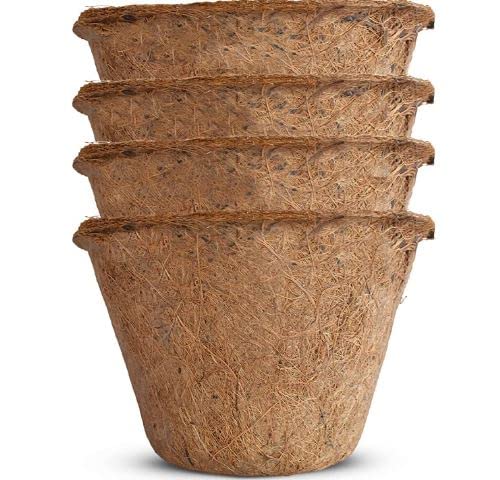 4" Inches Coconut Coir Round Plant Pots Set of 4 - Coco Coir Plant Pots, Pots for Plants, Flower Pots, Small Plant Pots, Planter Pots for Outdoor, Small Flower Pots (B0B6JSMYDY) Amazon Price History, Amazon Price Tracker