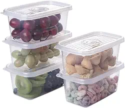 Plasútil Pop - Conjunto de Potes Retangulares com 5 Unidades, 380 ml cada