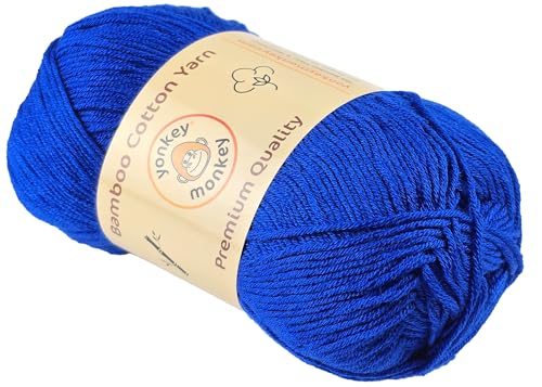 Image of 10-Pack of Yonkey Monkey 500 Grams Yarn - 70% Rayon derived from Bamboo, 30% Cotton - Imported (Royal Blue)