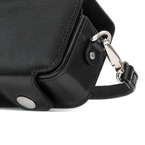 Megagear Protective Leather Black Camera Case, For Canon S110, Sx260, Sx280 / Panasonic Zs25, Zs20, Zs7, Lx7 / Nikon Coolpix P330, P310 / Sony Dsc-Hx55, Dsc-Hx30V, Dsc-Hx-50V / Sony Rx100, Rx100 Ii #TOP7