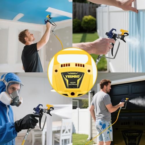 Miniatura 5 de Pulverizador De Pintura Sin Aire Para Pintar Casas,Máquina De Pintura Eléctrica De Alta Eficiencia, Sin Necesidad De Diluir, Para Cercas Exteriores De Casas Pulverizador De Pintura Sin Aire