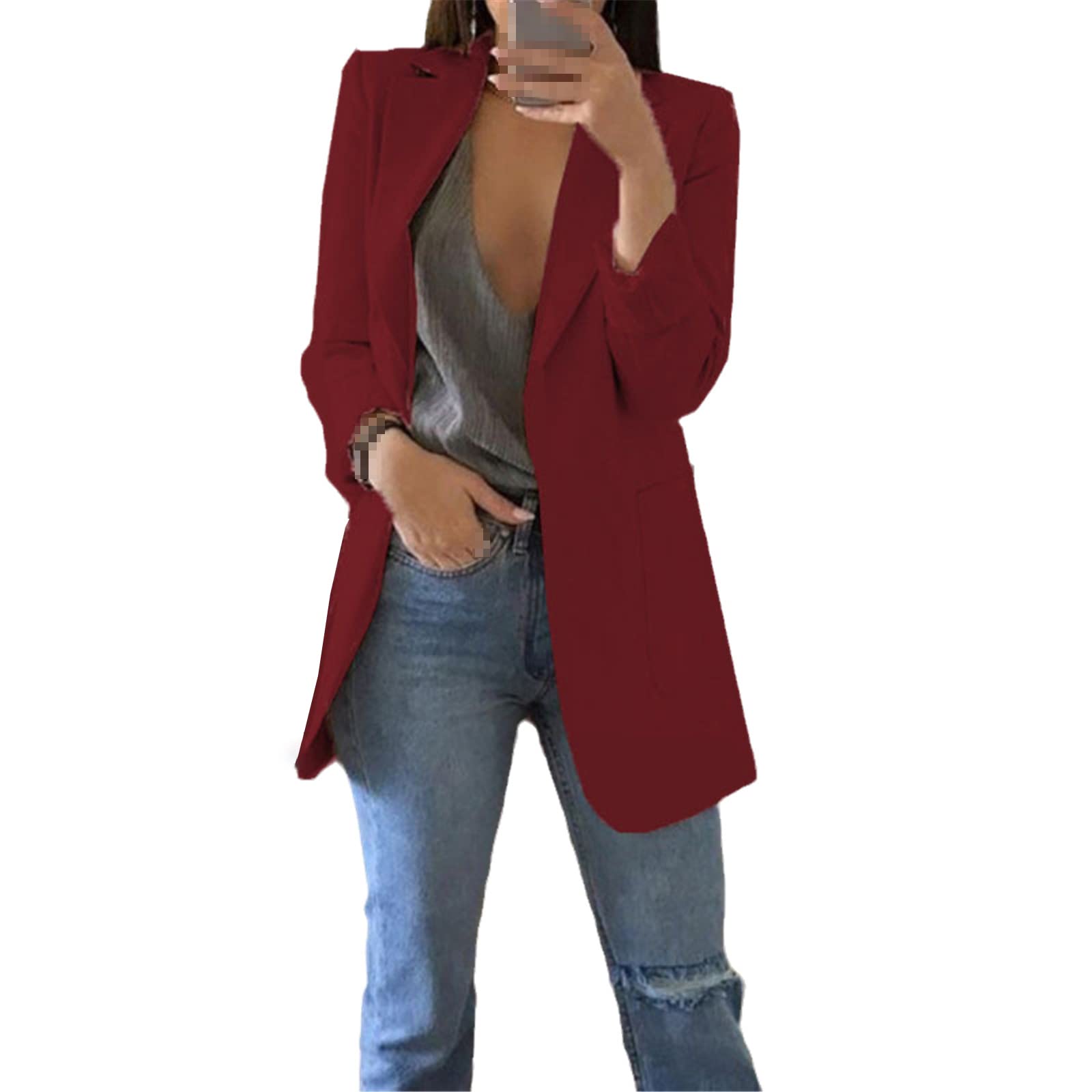 Autunno/Inverno Nuovo Elegante Tinta Unita Moda Pizzo Patchwork Blazer Top Da Donna – Acquista I