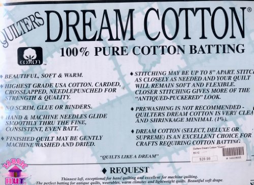 Quilters Dream Natural Cotton Batting Request Loft - Queen #TOP3