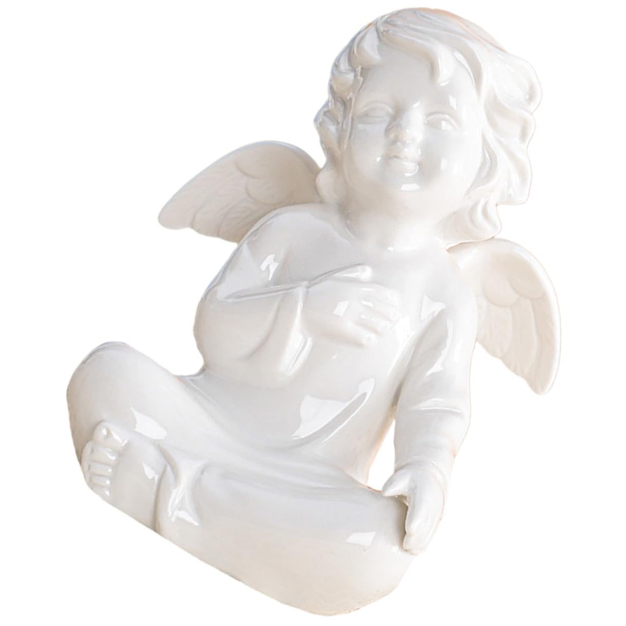 Figurine Ange Céramique Uonlytech statue decorative maison et table de fete