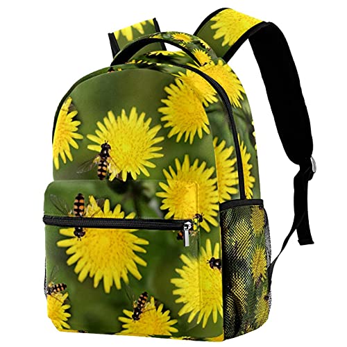 Sac à dos d'école lumineux jaunes pour petites filles et garçons avec motif tournesols