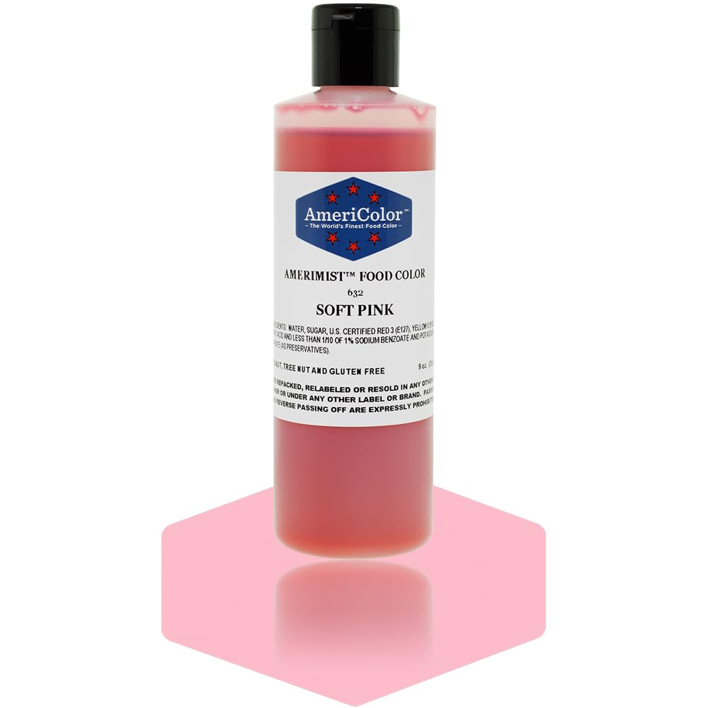 AmeriColor Amerimist AirBrush Food Color (Soft Pink, 9 oz)