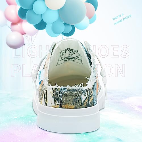 Image of Obtaom Women Canvas Mules Memory Foam Clipper Fashion Sneakers Comfortable Slip-On Mule Backless Holiday Shoes